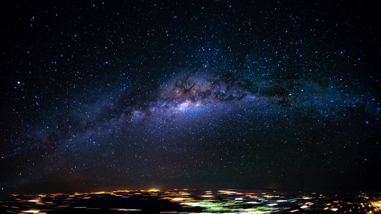 <strong>Solitude and wonder: V</strong>an Heijst wanted to capture an aviator's feeling of wonder: "It's like a peaceful solitude just flying high up in the sky away from the rest of the world and the planet," he tells CNN Travel. <em>Pictured here: The Milky Way over Brazil.</em>