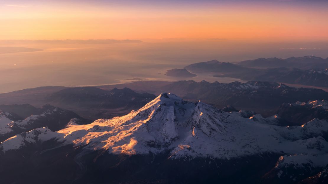 van Heijst hopes his dual career will inspire others to take up a career in aviation or photography. Pictured here: Mount Redoubt in Alaska.