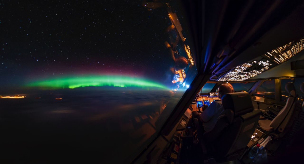 The Northern Lights remain the most incredible sight van Heijst has captured. Here, they are photographed over Canada.