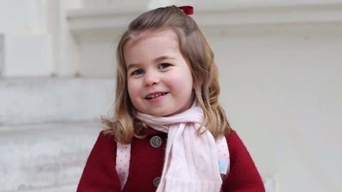 Kensington Palace released photographs of Princess Charlotte as she began nursery school in January.