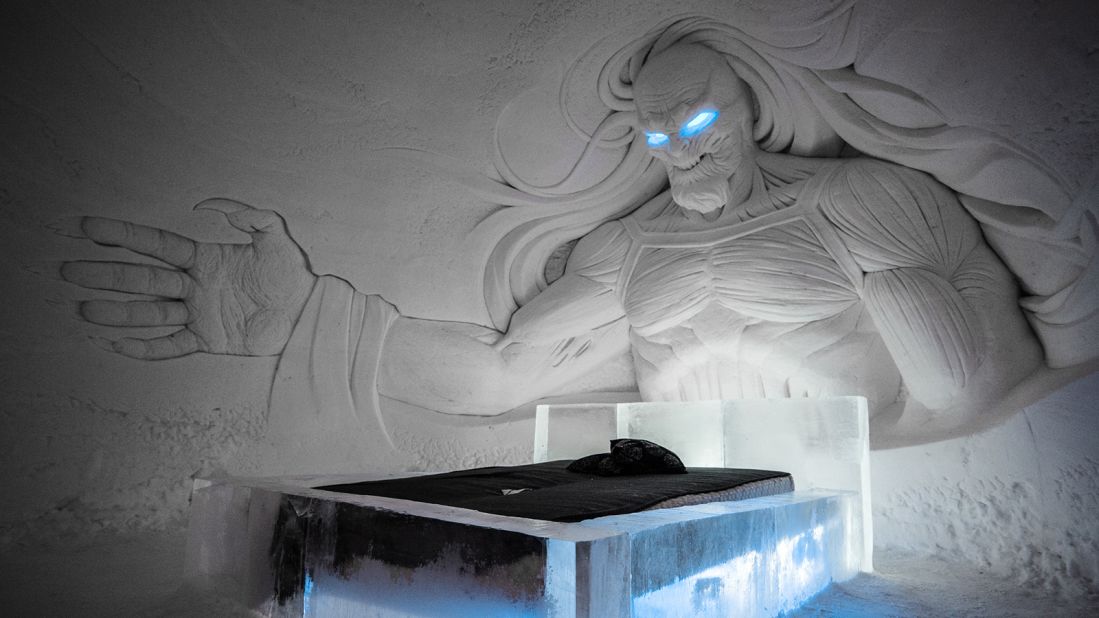 <strong>Arctic experience: </strong>Each room features an ice sculpture related to the popular TV series, such as this nightmare-inducing White Walker.