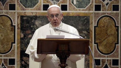 Pope Francis, delivering a speech to diplomats accredited to the Holy See at the Vatican on Monday, will visit Chile and Peru next week. 