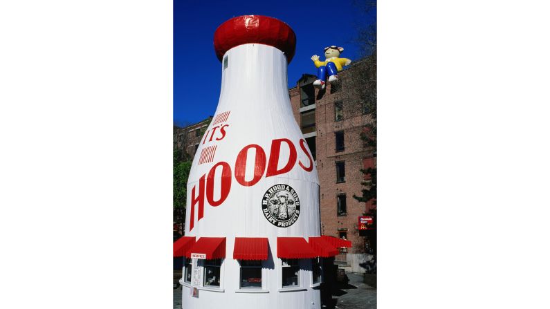 Located next to the Boston Children's Museum, the Hood Milk Bottle was built in 1930 and sold homemade ice cream.  