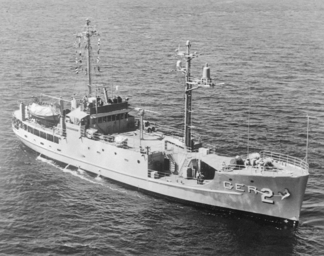 The USS Pueblo seen before its capture by North Korea in January 1968.