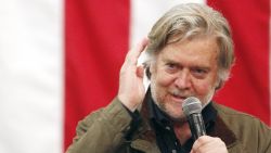 Steve Bannon, chairman of Breitbart News Network LLC, speaks during a campaign rally for Roy Moore, Republican candidate for U.S. Senate from Alabama, not pictured, in Midland City, Alabama, U.S., on Monday, Dec. 11, 2017. Republican Senator Richard Shelby, Alabama's senior member of Congress, strongly condemned Moore on Sunday as the contentious campaign for the state's open senate seat nears its end. Photographer: Luke Sharrett/Bloomberg via Getty Images