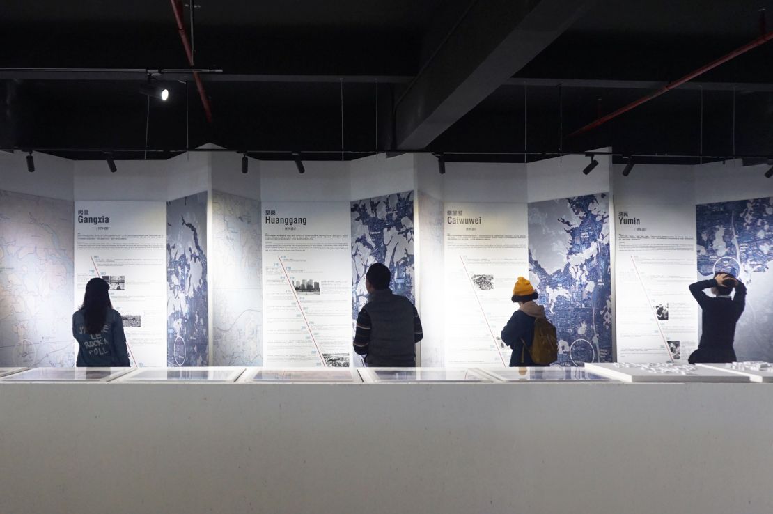 Visitors to the Shenzhen Biennale in December 2017.