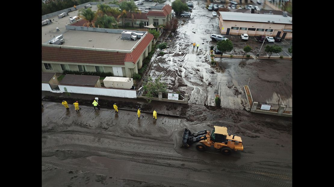 Heavy rain following a wildfire caused a debris flow in January in Sun Valley, California.