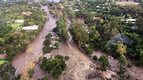 Mud and debris gushed through Montecito, California, in January following a wildfire and rainstorm.