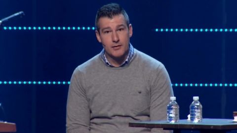 Andy Savage, 42, during his apology.