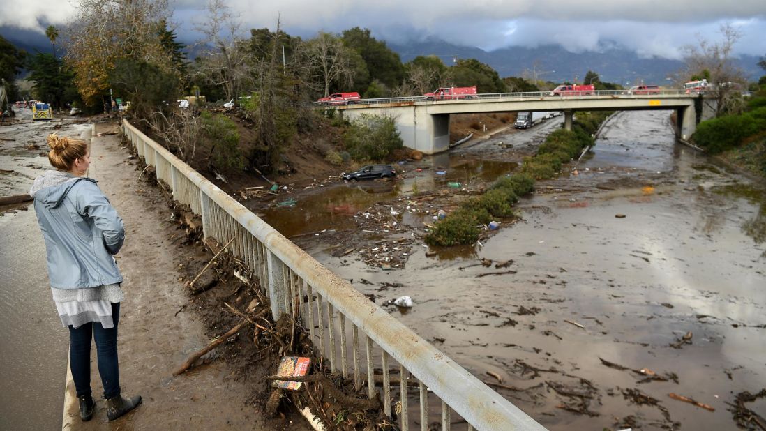 A view of the 101 freeway from Olive Mill Road in Montecito.