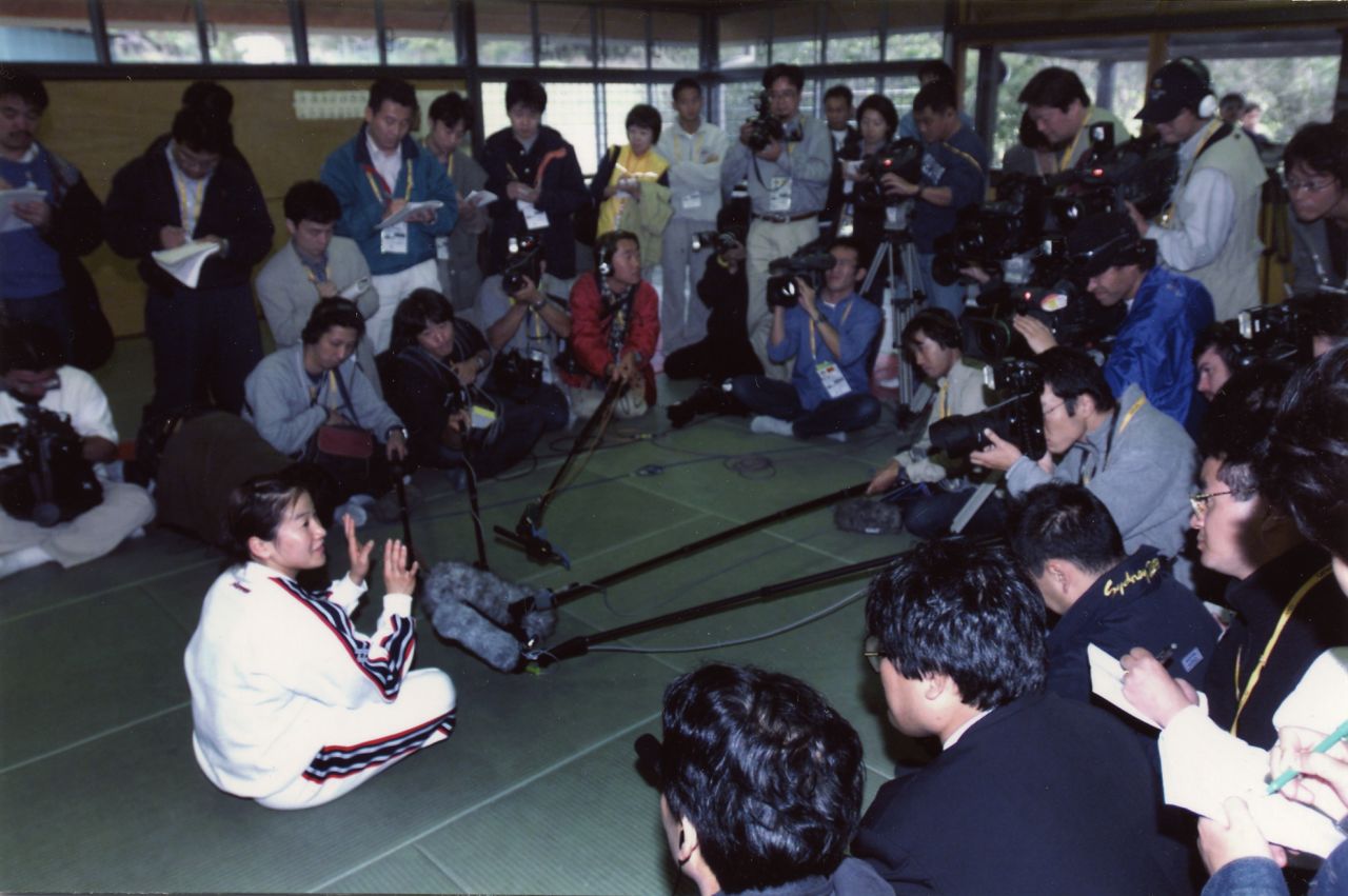 Tani's single minded motto was "minimum gold, maximum gold," as she tells reporters here ahead of the Sydney 2000 Olympic Games. She would go on to triumph.  