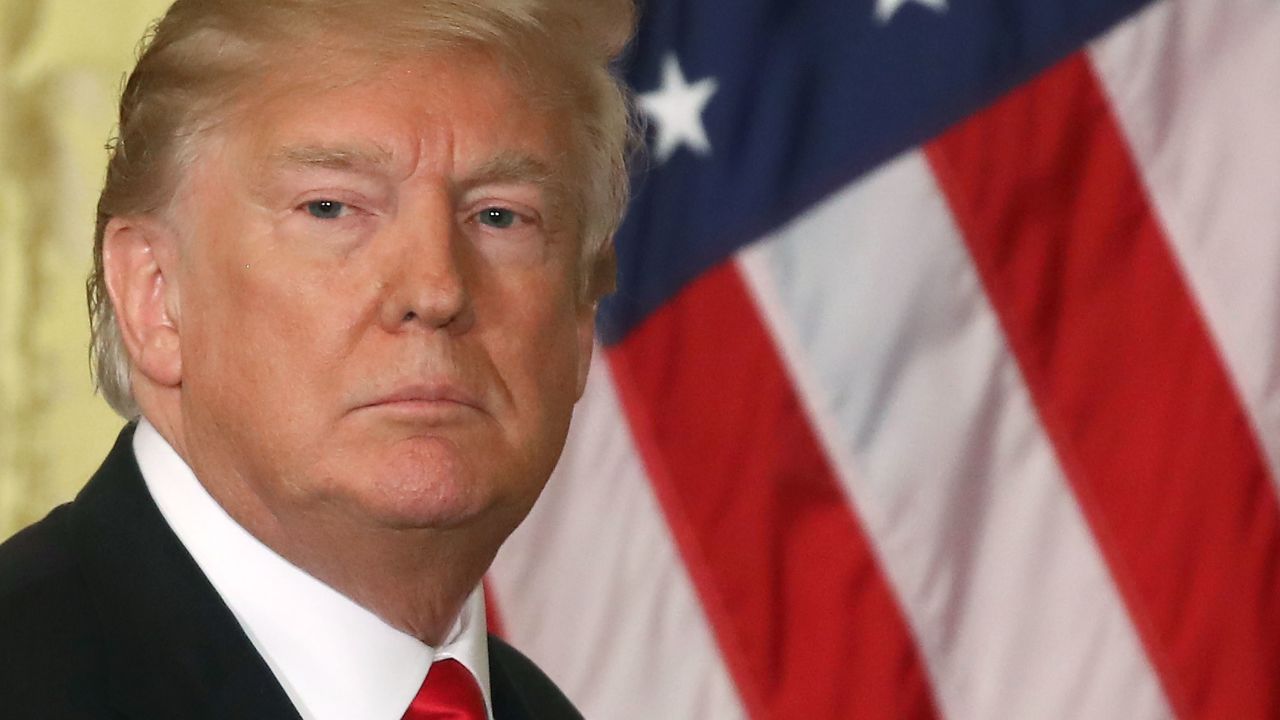 WASHINGTON, DC - JANUARY 10:  U.S. President Donald Trump walks away after a news conference with Prime Minister Erna Solberg of Norway in the East Room at the White House, on January 10, 2018 in Washington, DC. The two leaders participated in a meeting before taking questions from the media.  (Photo by Mark Wilson/Getty Images)