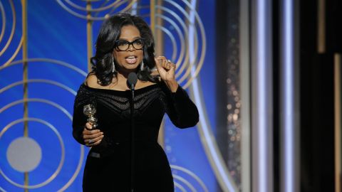 Oprah Winfrey  onstage during the 75th Annual Golden Globe Awards.