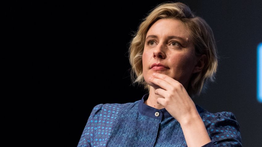 Greta Gerwig speaks onstage at Hammer Museum presents The Contenders 2017 - "Lady Bird" - at Hammer Museum on December 11, 2017 in Los Angeles, California.  (Photo by Emma McIntyre/Getty Images)