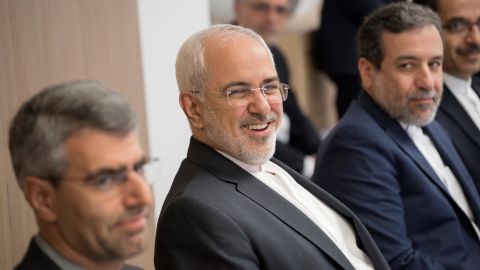 Iran Foreign Minister Javad Zarif before the meeting in Brussels on Thursday.
