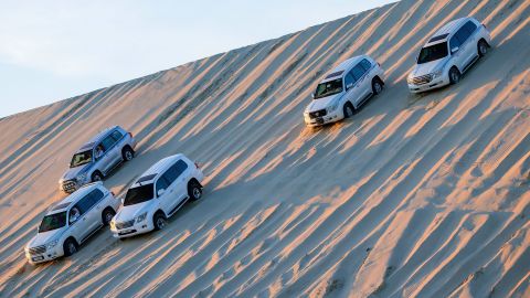 DOHA, QATAR - JANUARY 23:  Cars seen during the Germany Qatar Desert Tour on January 23, 2015 in Doha, Qatar.  (Photo by Pool/Getty Images)
