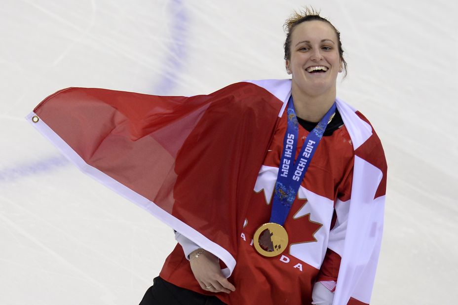 <strong>Marie-Philip Poulin (Canada):</strong> Canada has defeated the United States in the last two Olympic finals, and both times it was Poulin <a href="http://edition.cnn.com/2014/02/20/sport/sochi-olympics-day-13/index.html" target="_blank">scoring the game-winning goal.</a> She is also the reigning MVP of the Canadian Women's Hockey League, which includes teams in Canada, China and the United States. She's been called the "female Sidney Crosby," the best player in her sport, but Crosby and the world's best male players <a href="http://money.cnn.com/2017/04/03/media/nhl-2018-winter-olympics/index.html" target="_blank">won't be in PyeongChang</a> -- Poulin and the best female players will.