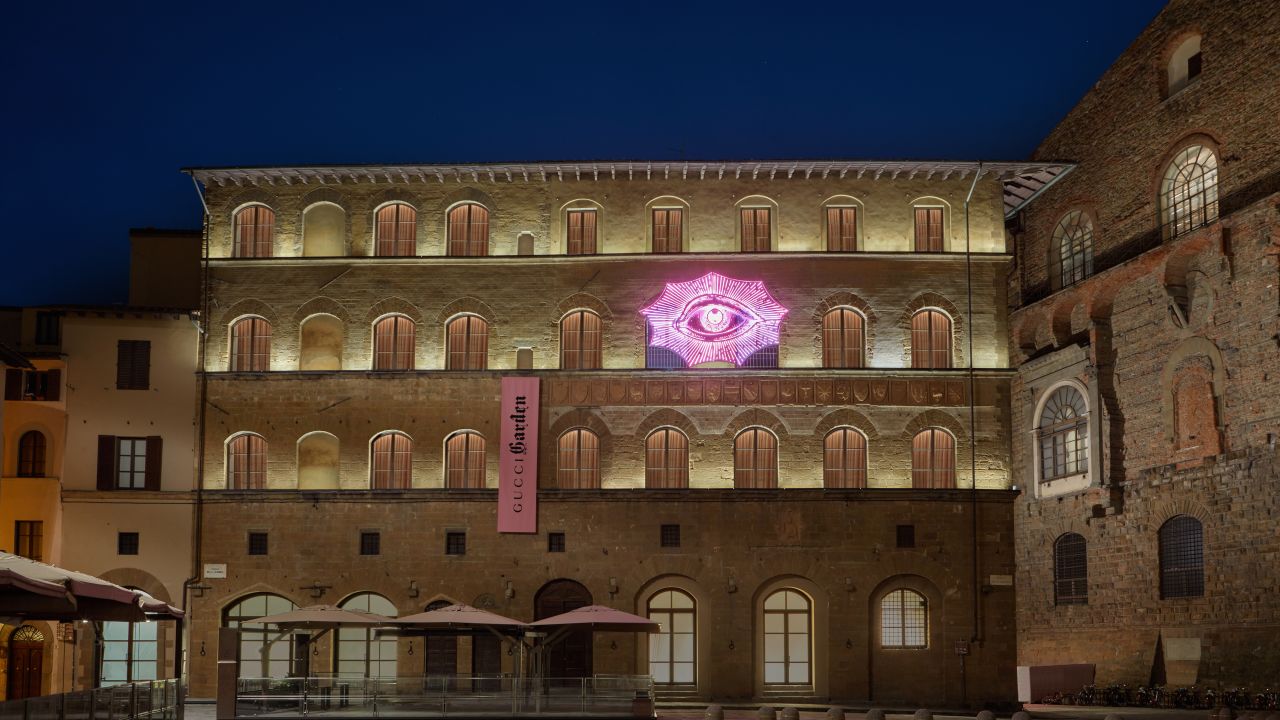 The exterior of the Gucci Garden creative space.