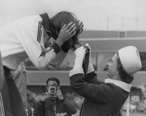 The Queen has had a long association with the Games during her reign. Here she hands out a medal at the 1970 Games in Edinburgh.