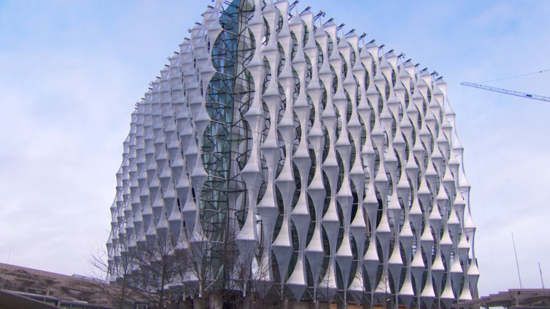 The newly constructed US embassy building in Nine Elms.