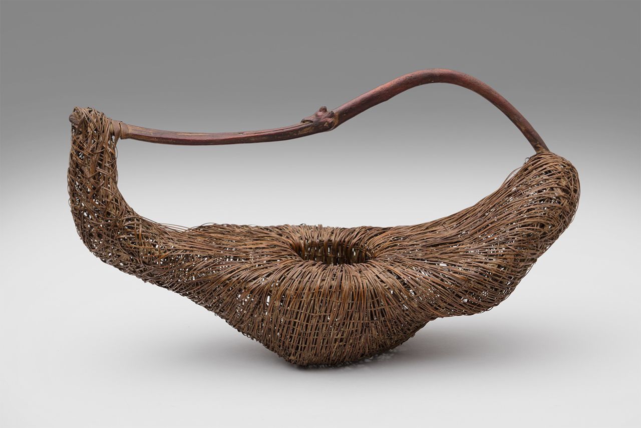 While some Japanese basket art relies on symmetry, contemporary artists have also explored the sculptural qualities of bamboo.