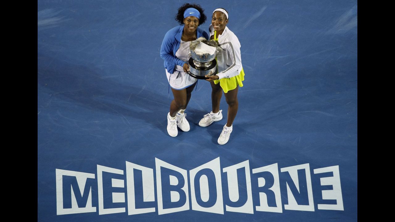 In 2009, the two Williams sisters won their third Australian Open women's doubles title after beating Ai Sugiyama of Japan and Daniela Hantuchova of Slovakia.