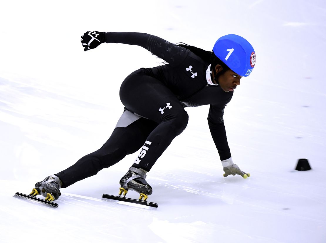 Maame Biney will be one of two black female athletes making history on the ice. 