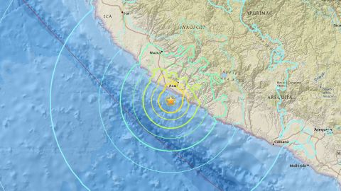 The 7.1-magnitude earthquake struck off the coast of southern Peru. 
