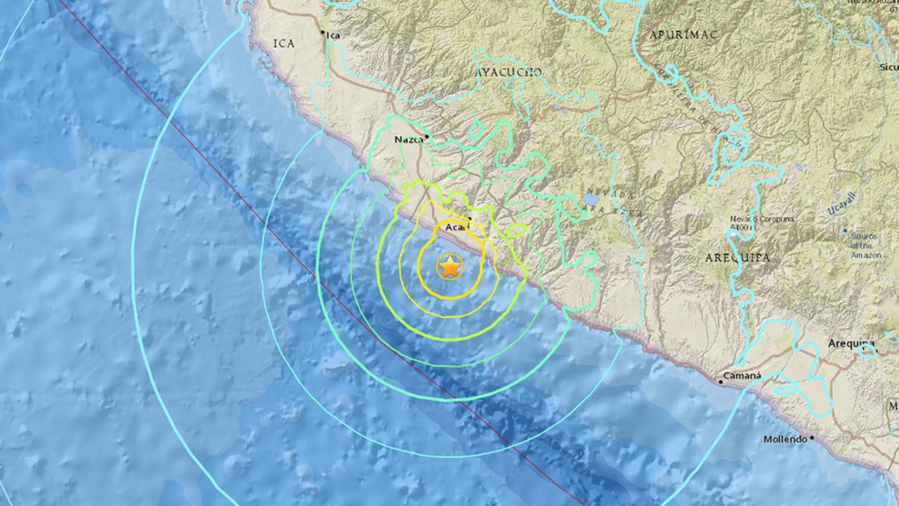 The 7.1-magnitude earthquake struck off the coast of southern Peru.