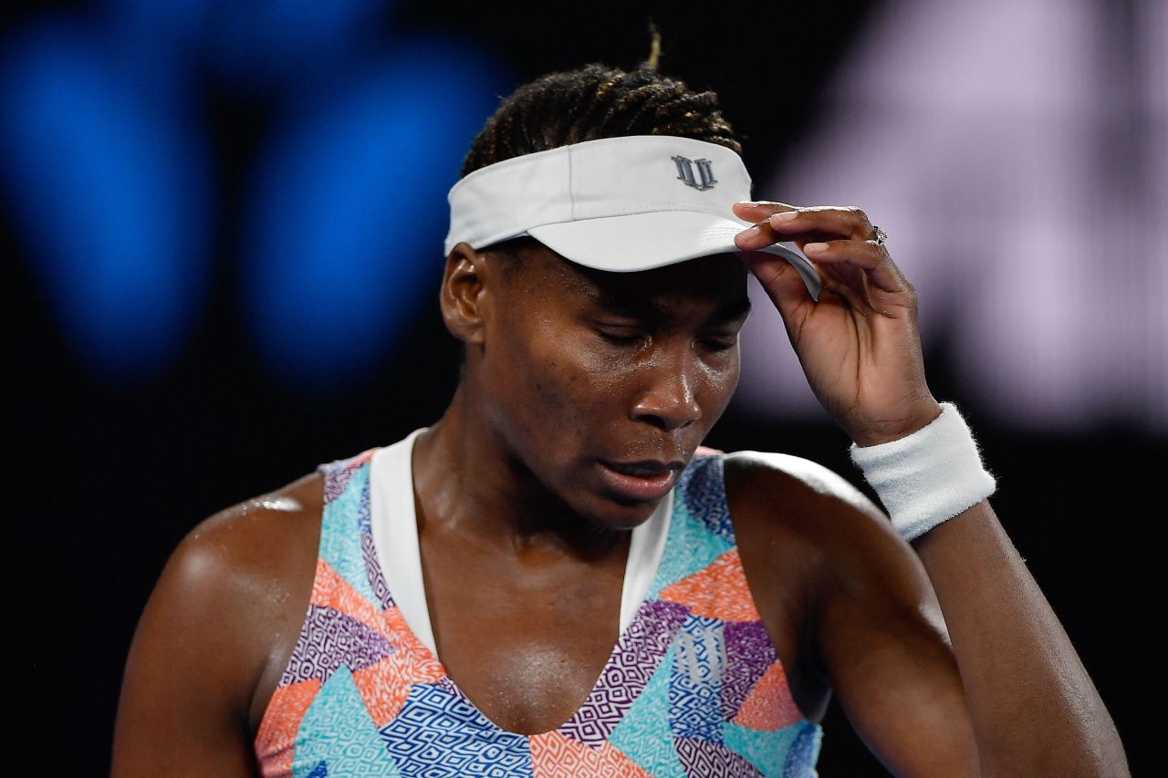 And on Monday, Venus had a tough draw in the first round and was beaten by Belinda Bencic 6-3 7-5. 