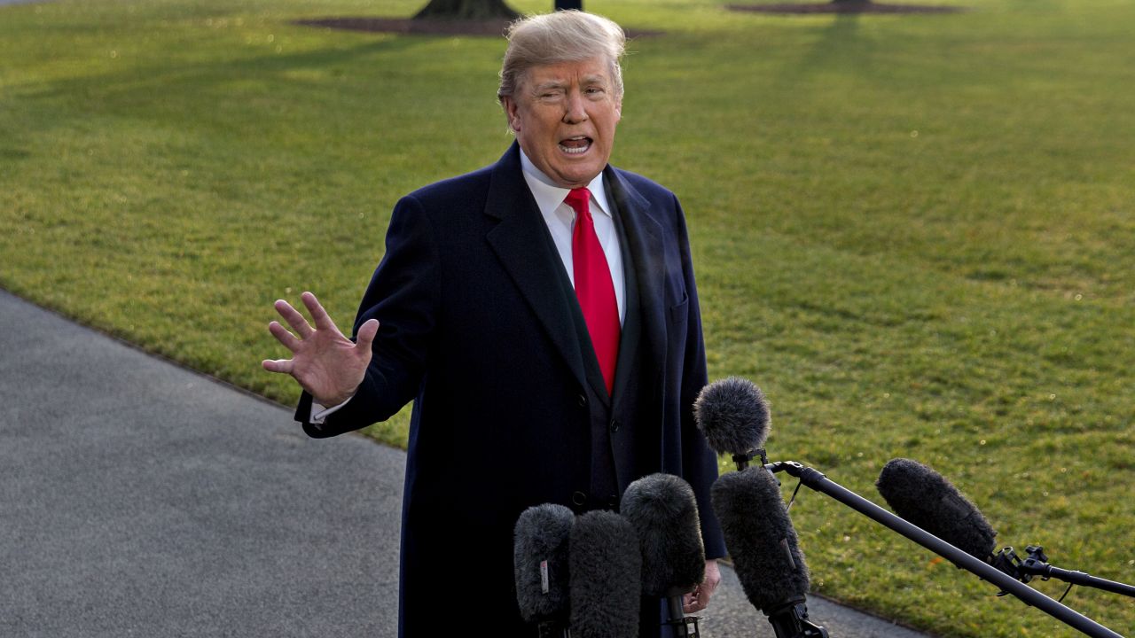 U.S. President Donald Trump speaks to members of the media before boarding Marine One on the South Lawn of the White House in Washington, D.C., U.S., on Monday, Dec. 4, 2017. Trump today endorsed Alabama Republican Roy Moore in a U.S. Senate special election, despite allegations from multiple women who accused the former state Supreme Court justice of sexual misconduct. Photographer: Andrew Harrer/Bloomberg via Getty Images