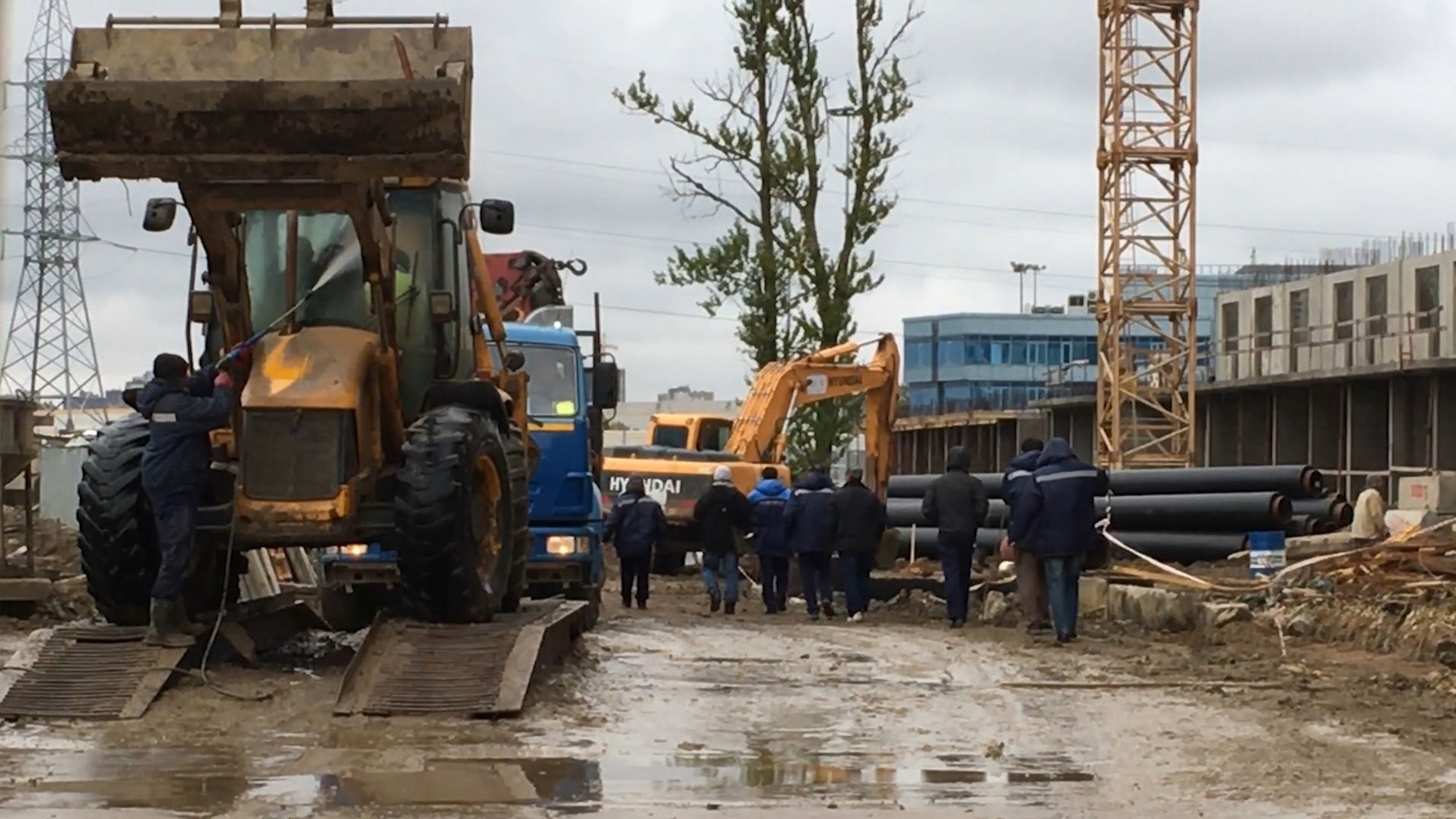 North Korean workers employed on this construction site are very likely to send funds back to their families.