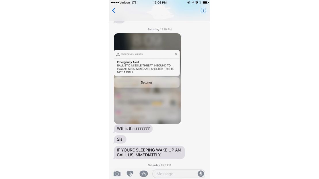 The texts loved ones sent during the Hawaii missile alert mishap