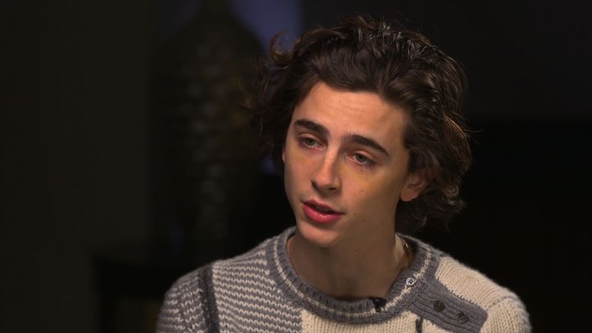 The actor Timothee Chalamet speaks with CNN and PBS's Christiane Amanpour in New York on January 9, 2018.
