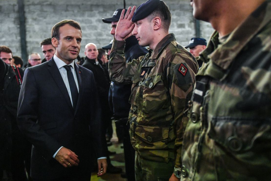 French President Emmanuel Macron visited Calais last month.