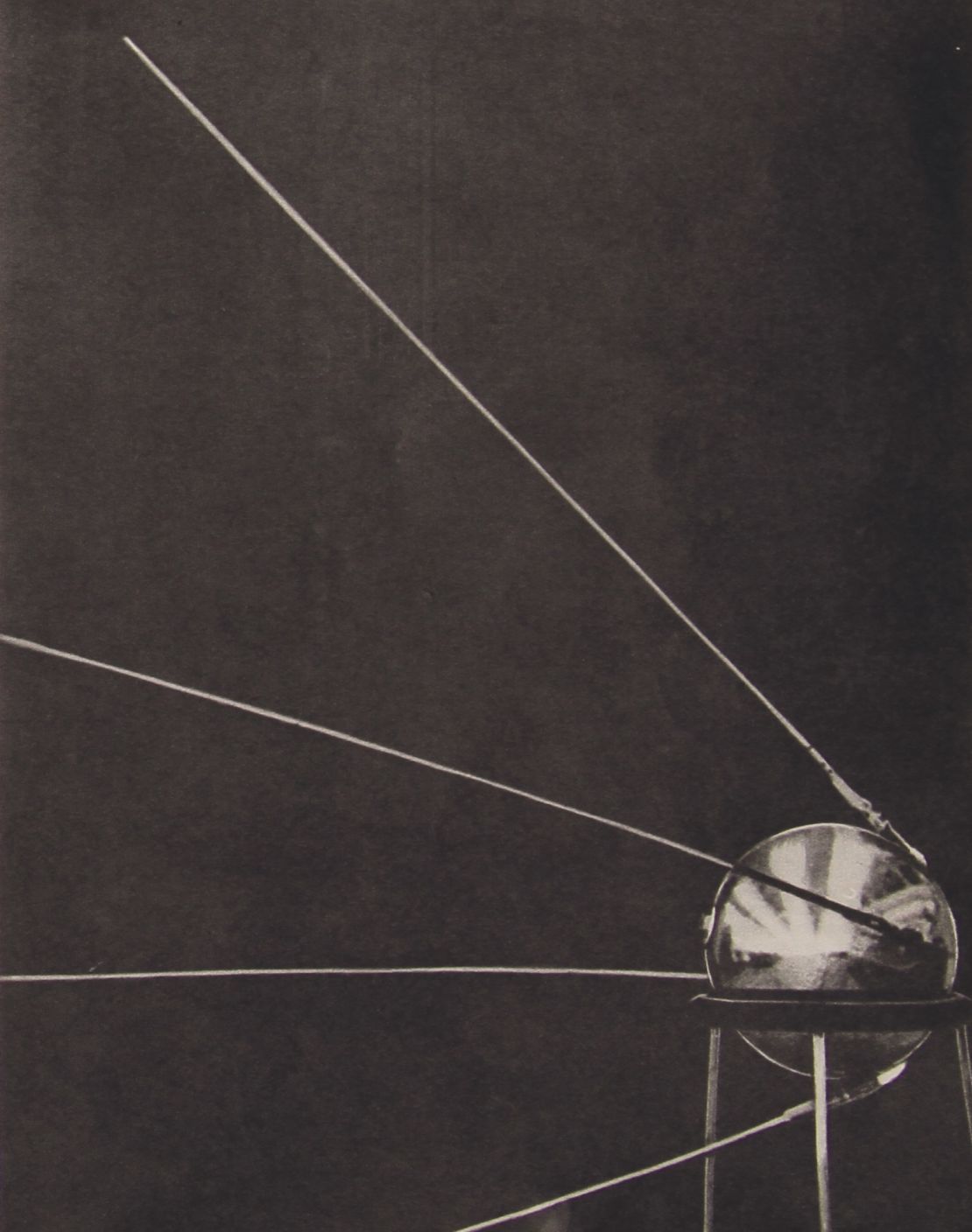 The first ever published photo of Sputnik-1.