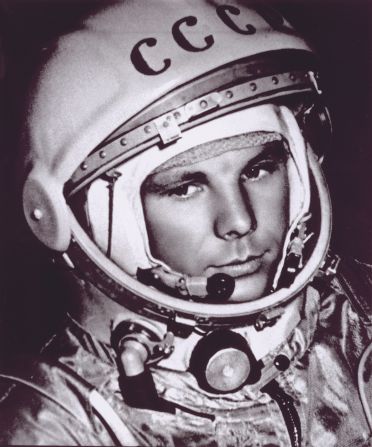 An example of the censorship at work. The original photo (left) shows, in the background, Grigori Nelyubov, who had been in the running to be the first man in space instead of Gagarin. He was expelled from the program for bad behavior and was eventually killed by a train, apparently drunk, in 1963 (conspiracy theories abound). For these reasons, he was never known to the public and got edited out of this photograph. "In the States, the astronauts were all public figures even before a flight, but in the Soviet Union they became so only afterwards, nobody knew them before, they didn't exist," said Kohonen.