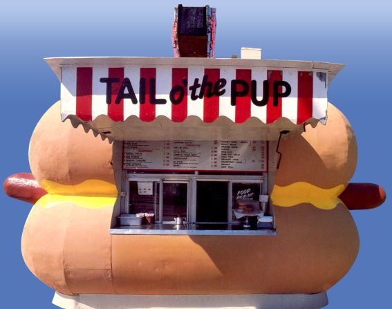 Built in 1946, this hot dog stand was donated to the Valley Relics Museum, which displays historical artifacts pertaining to the San Fernando Valley, after the closure of Tail O' the Pup shop. 