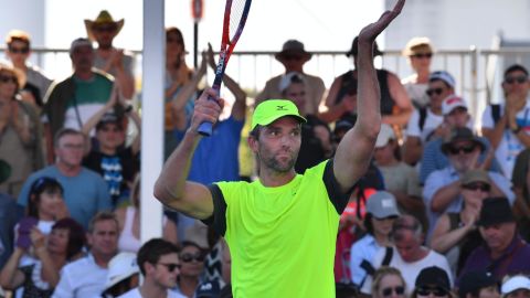 Ivo Karlovic won a marathon in Melbourne for the second straight year.