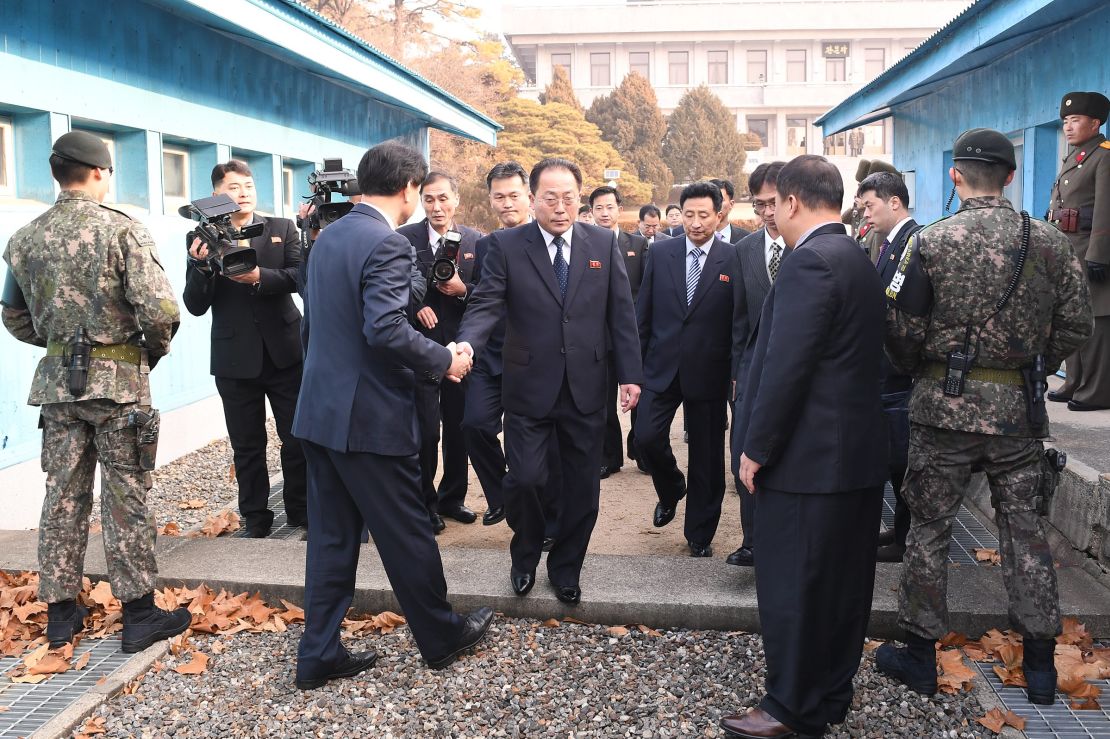 North and South Korean delegates are meeting for the third time in several days. 