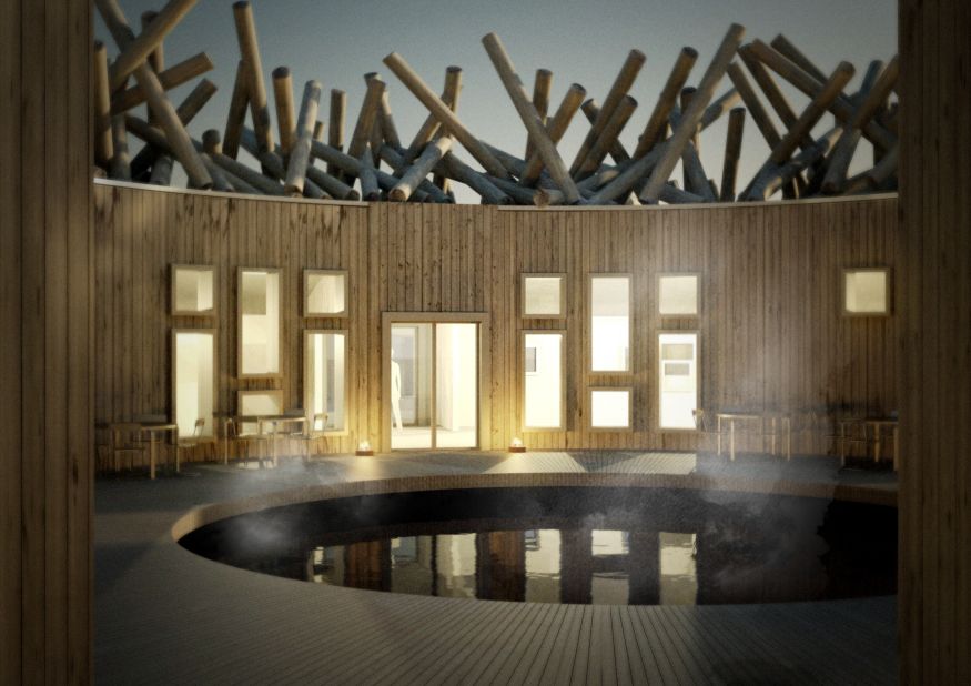 <strong>Conceptual structures: </strong>"It's not a traditional façade in architecture," says Harström, who also worked on the nearby TreeHotel. "I think TreeHotel prepared the world for ArcticBath as the next project."