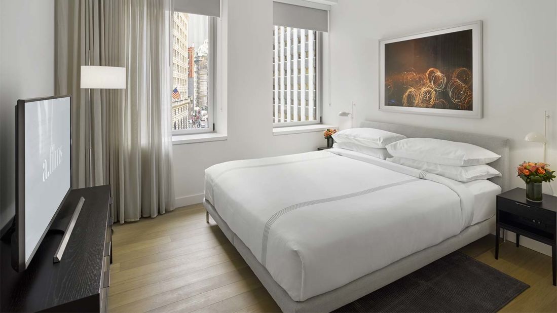 <strong>AKA: </strong>With long-stay lodgings in cities including New York (the Wall Street outpost is pictured), Philadelphia, Los Angeles and London, <a href="https://www.stayaka.com" target="_blank" target="_blank">AKA</a> touts its own custom mattress, commissioned from Sealy Posturepedic.