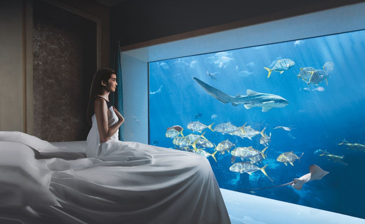 <strong>Atlantis Sanya:  </strong>Guests can expect an immense Aquaventure waterpark, wave pool, a 13.5-million-liter open-air aquarium and a collection of underwater suites that face either the hotel's aquarium or lagoon. 