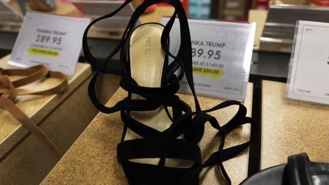 Women's shoes by the Ivanka Trump fashion brand sit for sale at a Manhattan retailer on June 1, 2017 in New York City.