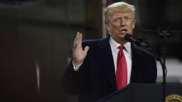 President Donald Trump speaks to supporters at a rally at H&K Equipment, a rental and sales company for specialized material handling solutions on January 18, 2018 in Coraopolis, Pennsylvania. (Jeff Swensen/Getty Images)