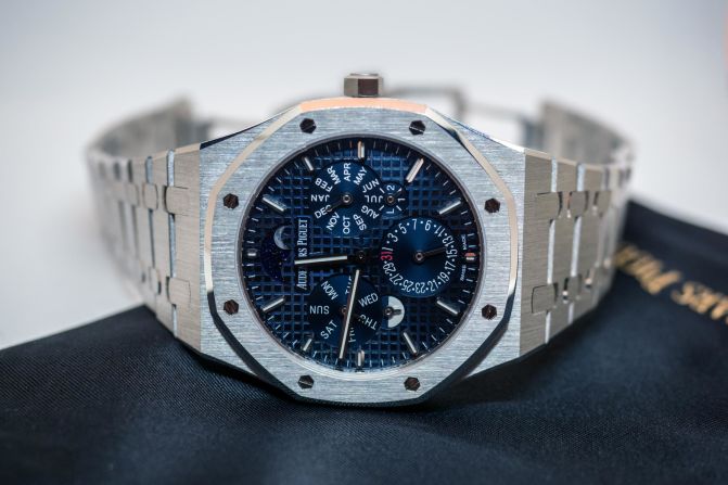 Slightly thicker is the Audemars Piguet <a href="index.php?page=&url=https%3A%2F%2Fwww.hodinkee.com%2Farticles%2Faudemars-piguet-royal-oak-rd2-perpetual-calendar-ultra-thin-introducing" target="_blank" target="_blank">Royal Oak RD#2 Perpetual Calendar Ultra-Thin</a>, which has a 2.89-millimeter movement. 