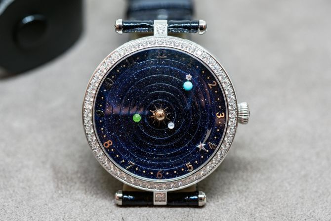 Van Cleef & Arpels' <a href="index.php?page=&url=https%3A%2F%2Fwww.hodinkee.com%2Farticles%2Fvan-cleef-and-arpels-lady-arpels-planetarium-introducing%23%26gid%3D1%26pid%3D3" target="_blank" target="_blank">Lady Arpels Planetarium</a> shows the actual positions of Earth, Mercury and Venus around the sun, and the position of the moon around the Earth. Scroll through the gallery for more highlights from this year's <a href="index.php?page=&url=https%3A%2F%2Fwww.hodinkee.com%2Farticles%2Fsihh-2018-complete-guide-to-watches" target="_blank" target="_blank">Salon International de la Haute Horlogerie Genève</a>.