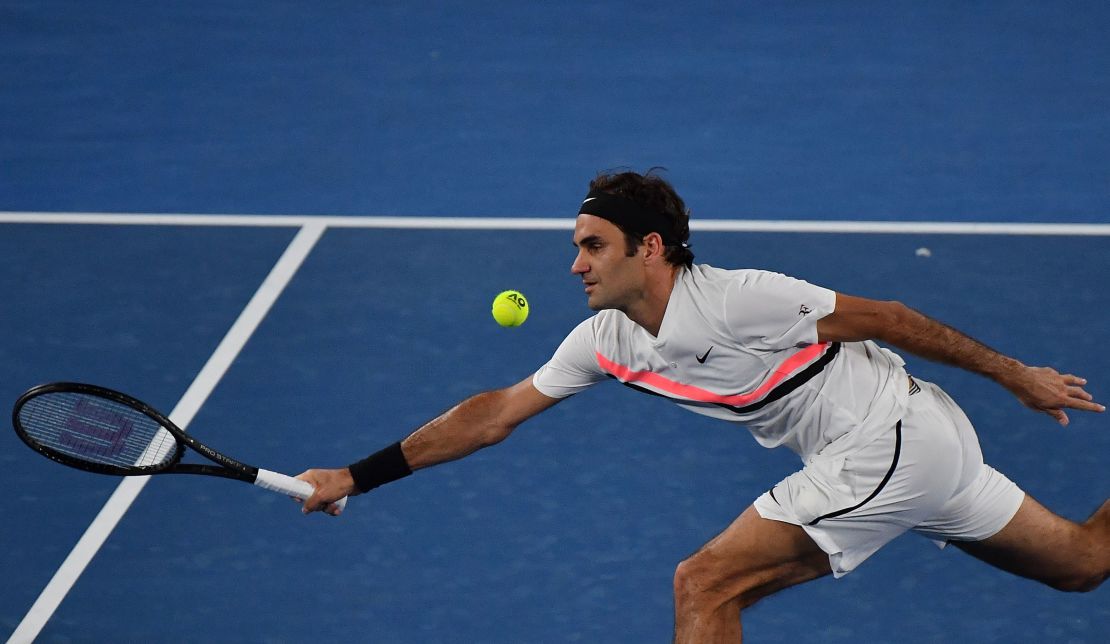 Roger Federer played under the lights Thursday. 