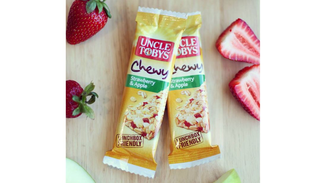 <strong>Uncle Tobys muesli bars: </strong>Uncle Tobys began producing oats way back in 1893. But it wasn't until the 1970s, when convenience foods started hitting the shelves, that they developed their now famous muesli bars. The ultimate lunchbox treat or after school snack, kids had the luxury of choosing not only the flavor, but also the texture -- crunchy or chewy. 