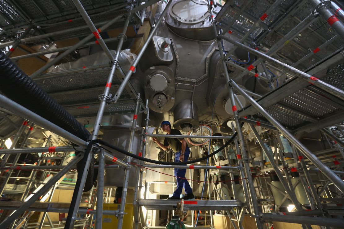 The Wendelstein 7-X experimental fusion reactor.